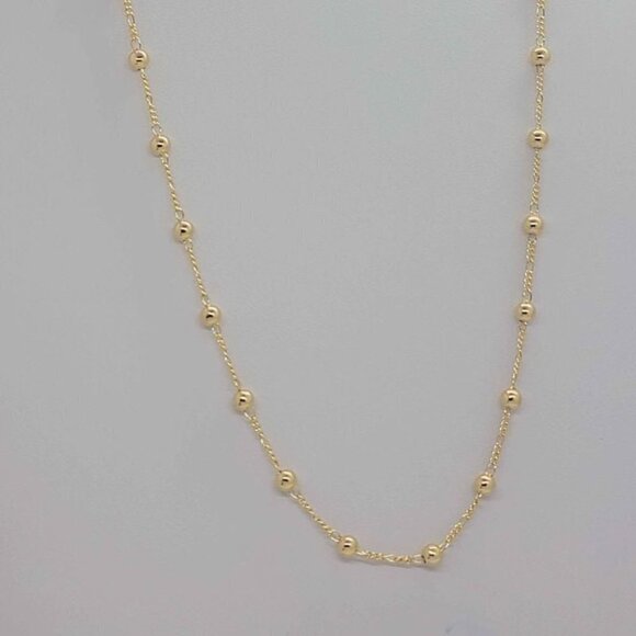 Jewelry - Brazilian 18k Gold Filled Beaded Necklace